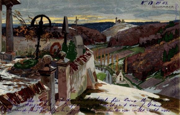 Artist Postcard Diemer, Zeno, November