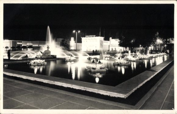 Postcard Smyrna Izmir Türkiye, Fair, Water features, Night lighting
