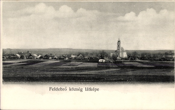 Postcard Feldebrő Hungary, general view