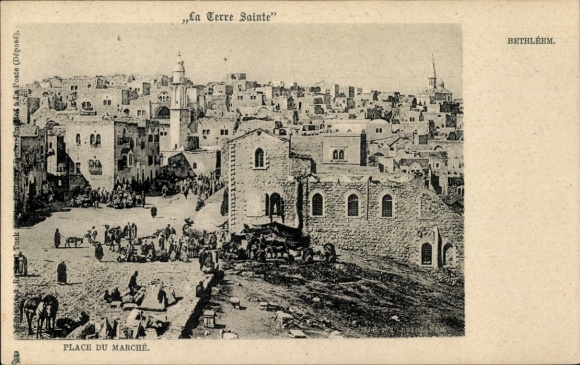 CPA Bethléem Palestine, Place du Marche