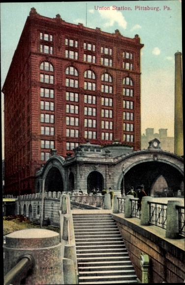 Postcard Pittsburgh Pennsylvania, Union Station