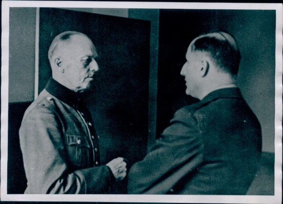 Photo Nuremberg Trials, Field Marshal Gerd von Rundstedt, Prof. Robert Kempner