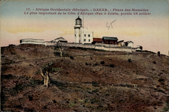 Postcard Dakar Senegal, Lighthouse, Phare des Mamelles, West Africa, Senegal