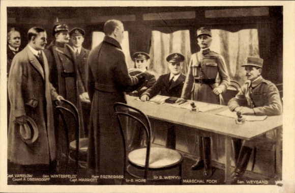 Postcard Foret de Compiegne Oise, Signature de l'Armistice 1918, Wagon ...
