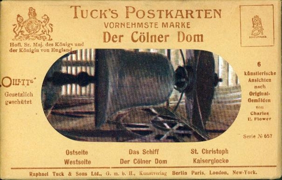 6 artists' PCs in an envelope: Cologne Cathedral, Oilette series by Charles Flower