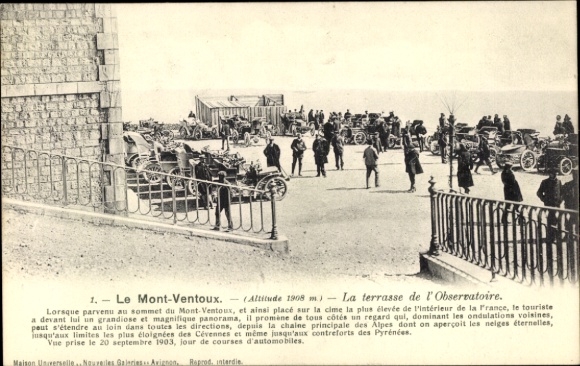 CPA Mont-Ventoux, La terrasse de l'Observatoire