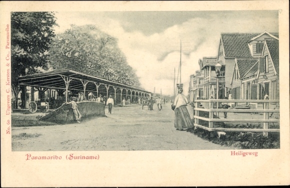Postcard Paramaribo Suriname, Holy Way