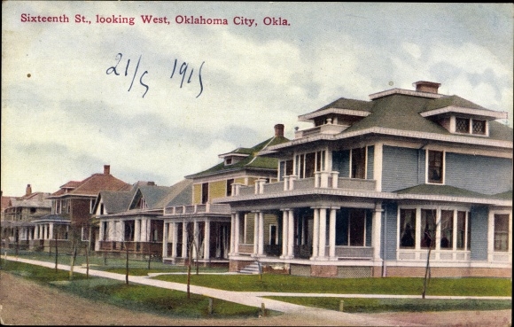 Postcard Oklahoma City Oklahoma USA, Sixteenth Street