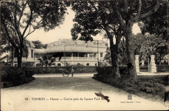 Postcard Hanoi Tonkin Vietnam, Cercle near Square Paul Bert