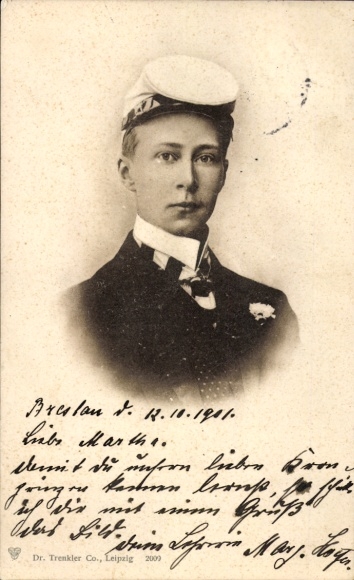 Crown Prince Wilhelm of Prussia, portrait as a student