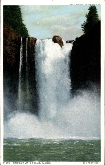 Postcard Washington USA, Snoqualmie Falls