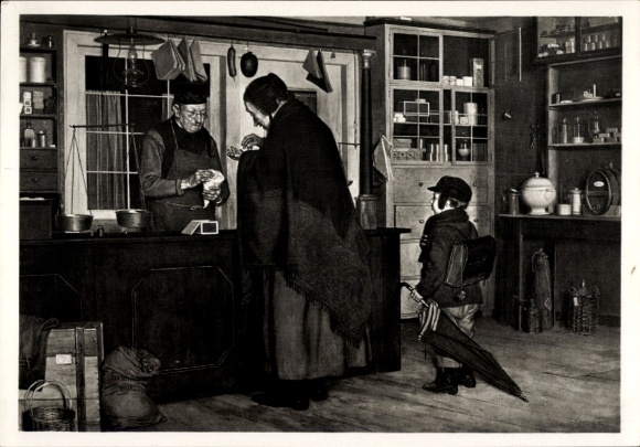 Artist Postcard Philippi, Peter, Beim Krämer, HDK 546