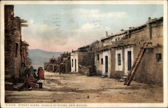 PC Acoma New Mexico USA, Pueblo, street section