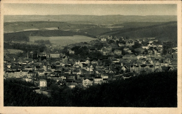 Postcard Iserlohn in the Märkischer Kreis, Franzosenhohl, panoramic view of cityscape, hills, trees