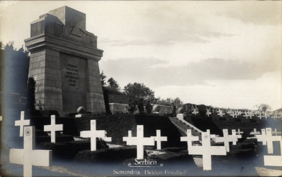 Postcard Smederevo Semendria Serbia, Heroes' Cemetery