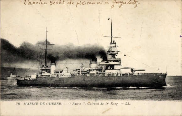 French warship, Marine Militaire Francaise, Patrie, Cuirassé
