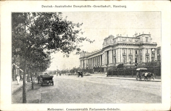 Postcard Melbourne Australia, Commonwealth Parliament Building