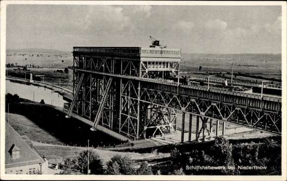 Postcard Niederfinow im Barnim, boat lift