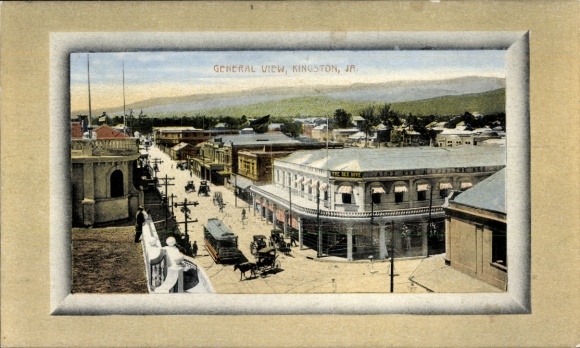 Passepartout Postcard Kingston Jamaica, partial view