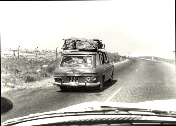 Photo Nicosia Cyprus, country road to Peristerona, car