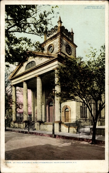 Postcard Charleston South Carolina United States, St. Pauls Church