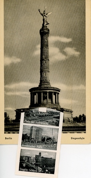 Leporello Postcard Berlin Tiergarten, Victory Column, Innsbrucker Platz, Schiller Theater, Memorial Church
