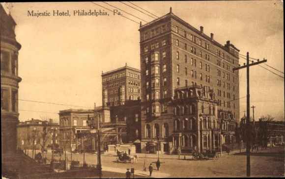 Postcard Philadelphia Pennsylvania USA, Majestic Hotel, Pa., architecture,