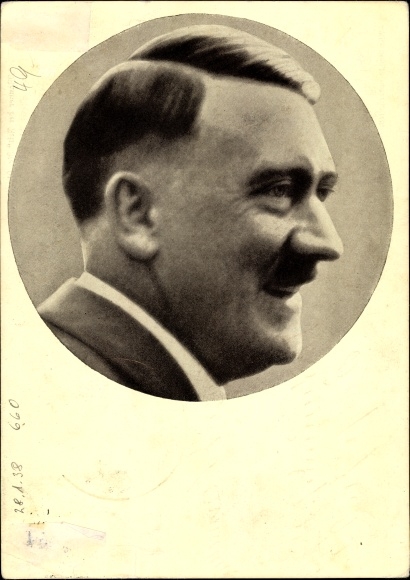 Postcard Führer and Reich Chancellor Adolf Hitler, portrait, Men of the Time No. 91