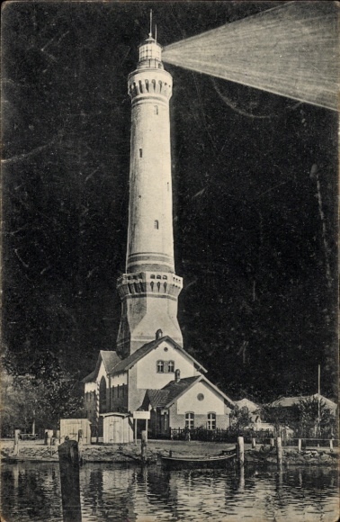 Postcard Chorzelin Osternothafen Świnoujście Swinemünde Pomerania, Lighthouse