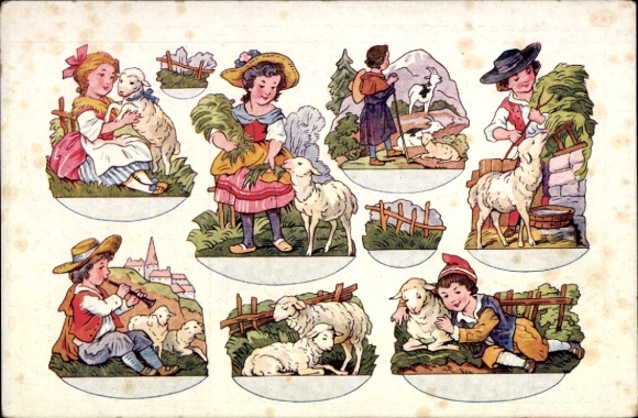 9 wafers, children, lambs