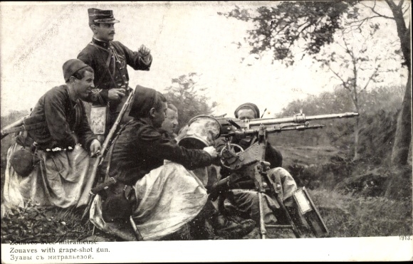 PC Zouaves with grape-shot gun, 1914
