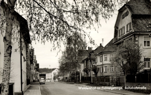 Postcard Waldershof in the Upper Palatinate Fichtel Mountains, Bahnhofstraße