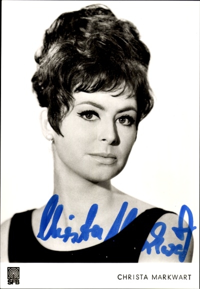 TV announcer Christa Markwart, Sender Freies Berlin (SFB), portrait