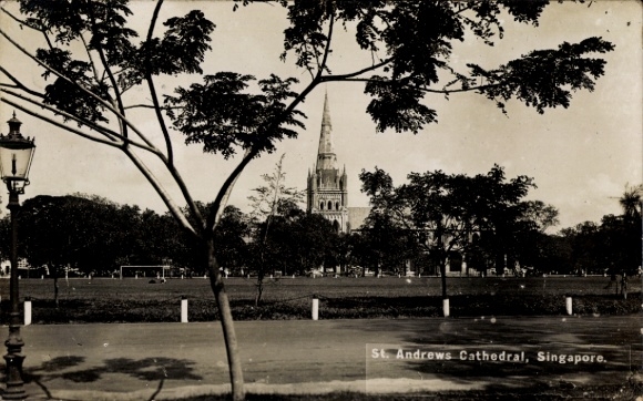 Photo Postcard Singapore Singapore, St. Andrews Cathedral