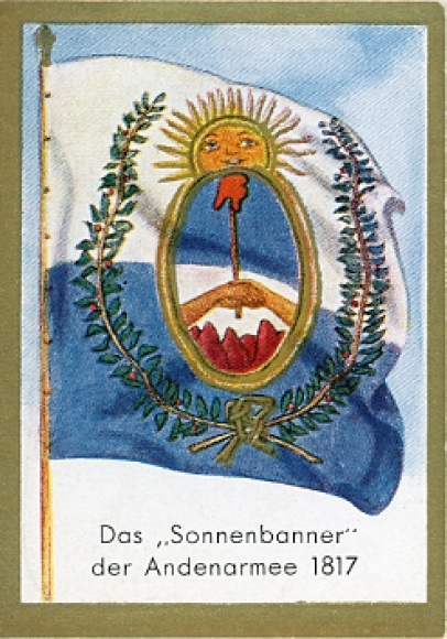 Collection picture Ulmenried historical flags No. 186, "Sonnenbanner" of the Andean army 1817