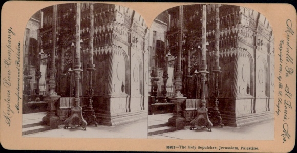 Stereo Photo Jerusalem Israel, Church of the Holy Sepulcher, Keystone View Company