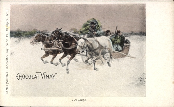 Artist Postcard Troika, Chocolat-Vinay, advertising