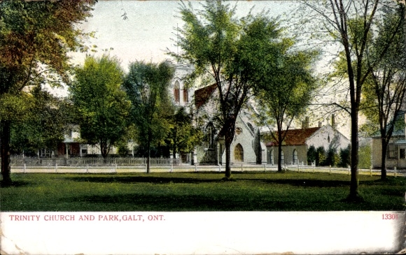 PC Galt Cambridge Ontario Canada, Trinity Church and Park