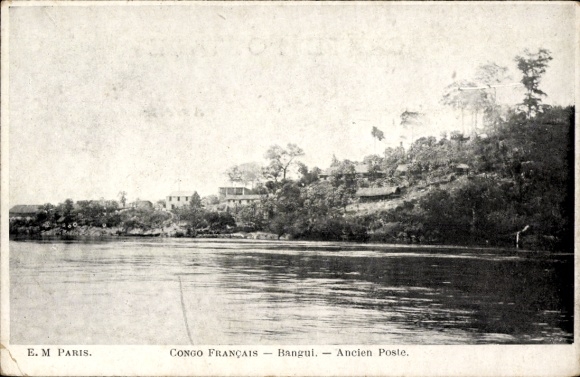 Postcard Bangui Central African Republic, Old Post Office