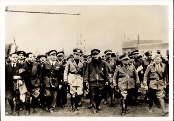 Photo H. Hoffmann, Tirana Albania, Italian Foreign Minister Count Ciano visiting, April 1939