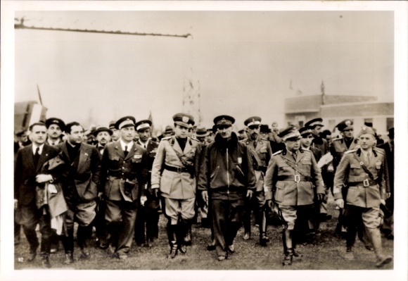 Photo H. Hoffmann, Tirana Albania, Italian Foreign Minister Count Ciano visiting, April 1939