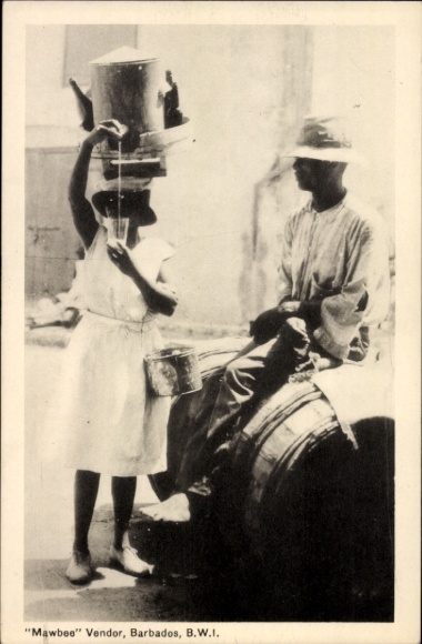 Postcard Barbados BWI, Mawbee Vendor