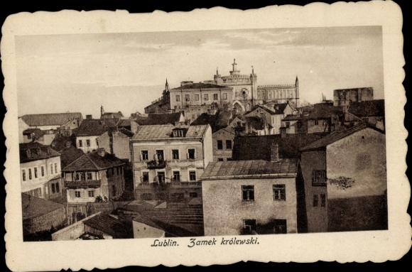 Postcard Lublin Poland, Royal Palace, buildings, cityscape