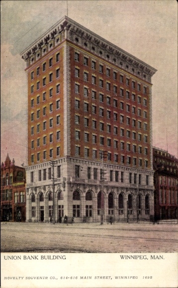 Postcard Winnipeg Manitoba Canada, Union Bank Building