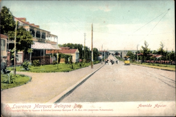 Postcard Maputo Lourenco Marques Mozambique, Delagoa Bay, Avenida Aguiar