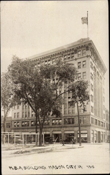 Photo Postcard Mason City Iowa USA, MBA Building