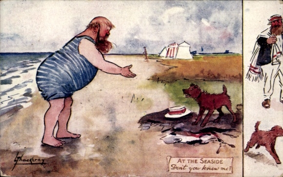 Artist Postcard Thackeray, L., Seaside, Don't you know me