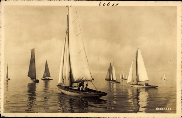 Lake Constance, sailing regatta, sailboats