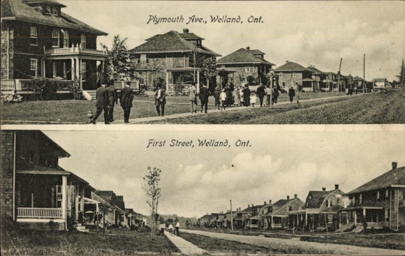 PC Welland Ontario, Canada, Plymouth Avenue, First Street