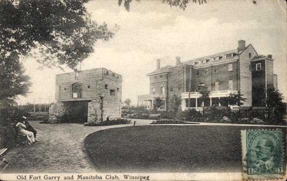 Postcard Winnipeg Manitoba Canada, Old Fort Garry, Manitoba Club